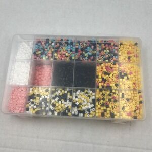Lot of Perler Fuse Beads Assorted Colors w/Storage Container DIY Crafts Projects